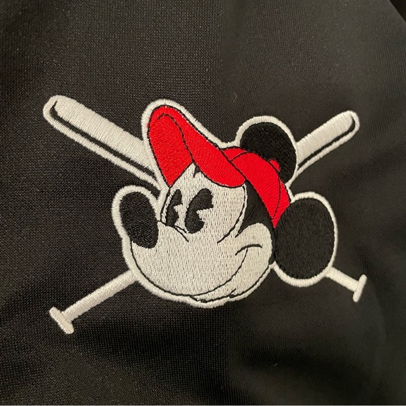 Disney World Mens Red Vintage Long Sleeve Baseball Jersey Size L - Picture 6 of 9